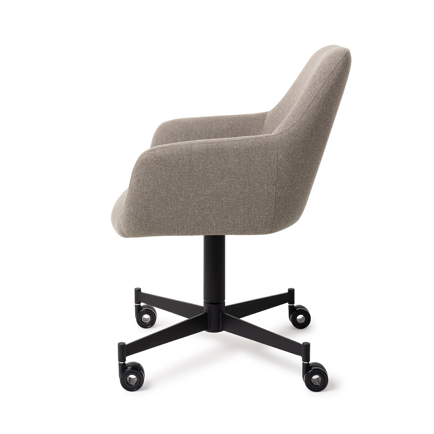 Jesper Home Hiroo Foggy Fusion Eetkamerstoel - Caster Black - KwaliteitWonen.nl