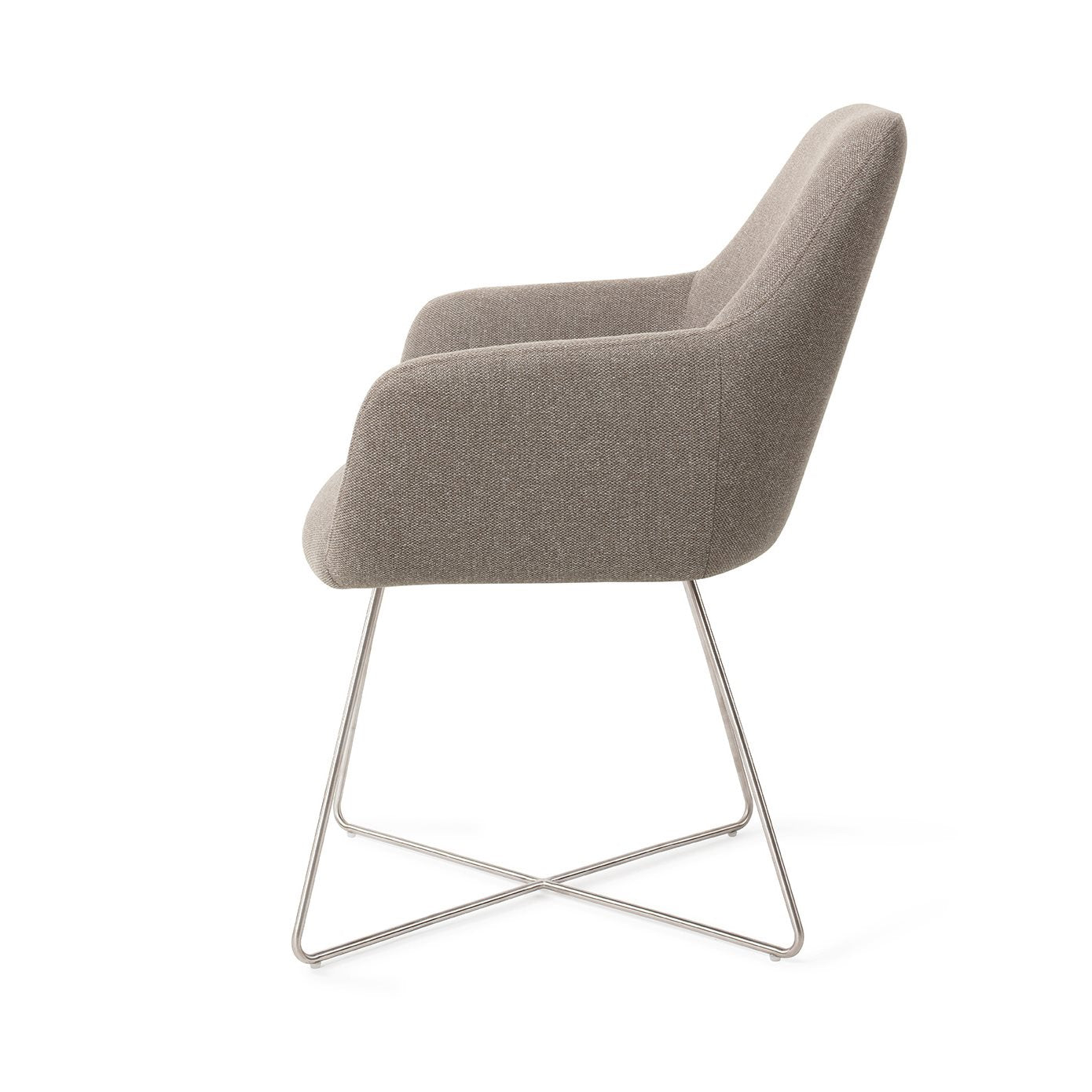 Jesper Home Hiroo Foggy Fusion Eetkamerstoel - Cross Steel - KwaliteitWonen.nl