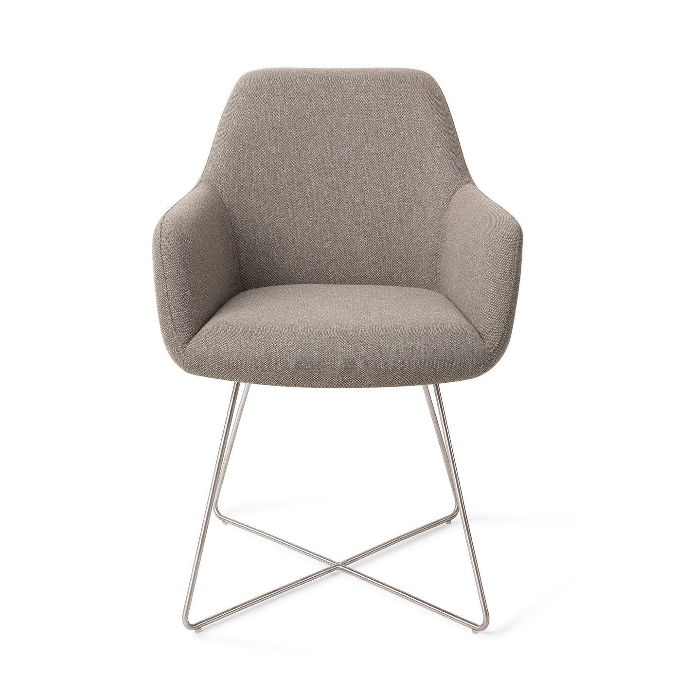 Jesper Home Hiroo Foggy Fusion Eetkamerstoel - Cross Steel - KwaliteitWonen.nl