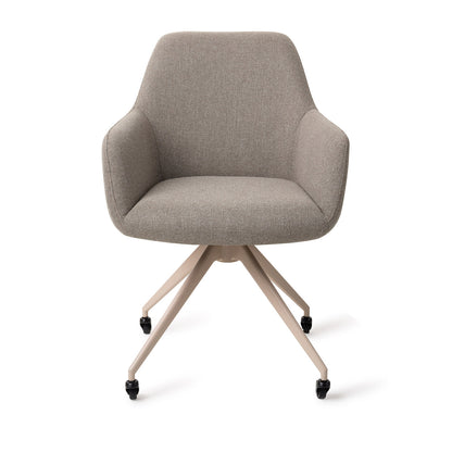 Jesper Home Hiroo Foggy Fusion Eetkamerstoel - Glide Beige - KwaliteitWonen.nl