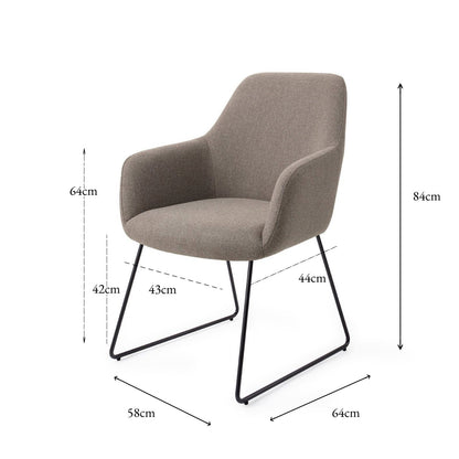 Jesper Home Hiroo Foggy Fusion Eetkamerstoel - Slide Black - KwaliteitWonen.nl