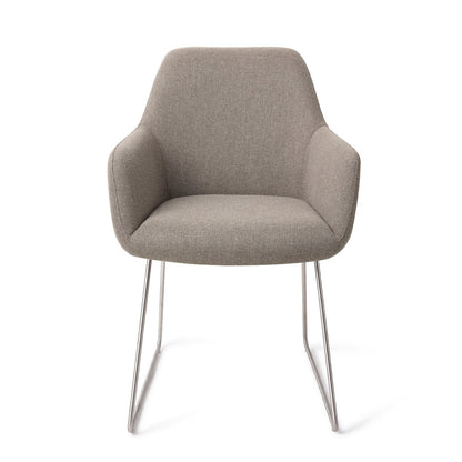 Jesper Home Hiroo Foggy Fusion Eetkamerstoel - Slide Steel - KwaliteitWonen.nl