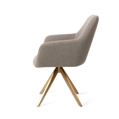 Jesper Home Hiroo Foggy Fusion Eetkamerstoel - Turn Gold - KwaliteitWonen.nl