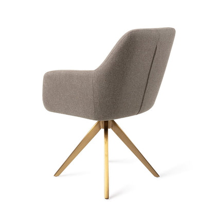 Jesper Home Hiroo Foggy Fusion Eetkamerstoel - Turn Gold - KwaliteitWonen.nl