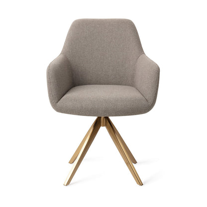 Jesper Home Hiroo Foggy Fusion Eetkamerstoel - Turn Gold - KwaliteitWonen.nl
