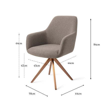 Jesper Home Hiroo Foggy Fusion Eetkamerstoel - Turn Rose - KwaliteitWonen.nl