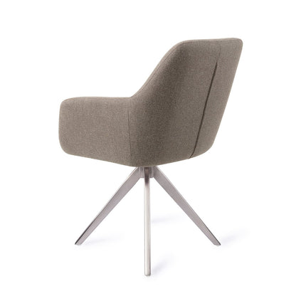 Jesper Home Hiroo Foggy Fusion Eetkamerstoel - Turn Steel - KwaliteitWonen.nl