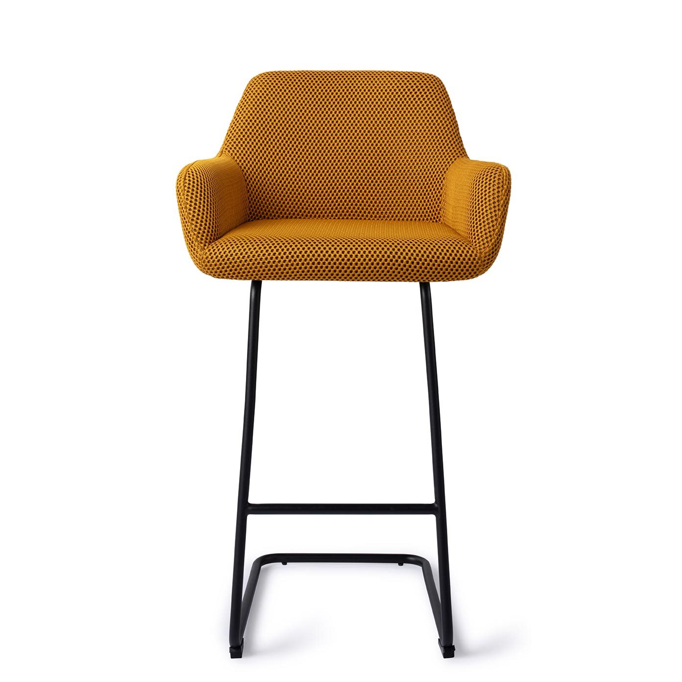 Jesper Home Hiroo Groovy Garam 3D Barkruk - Arch Black (H) - KwaliteitWonen.nl