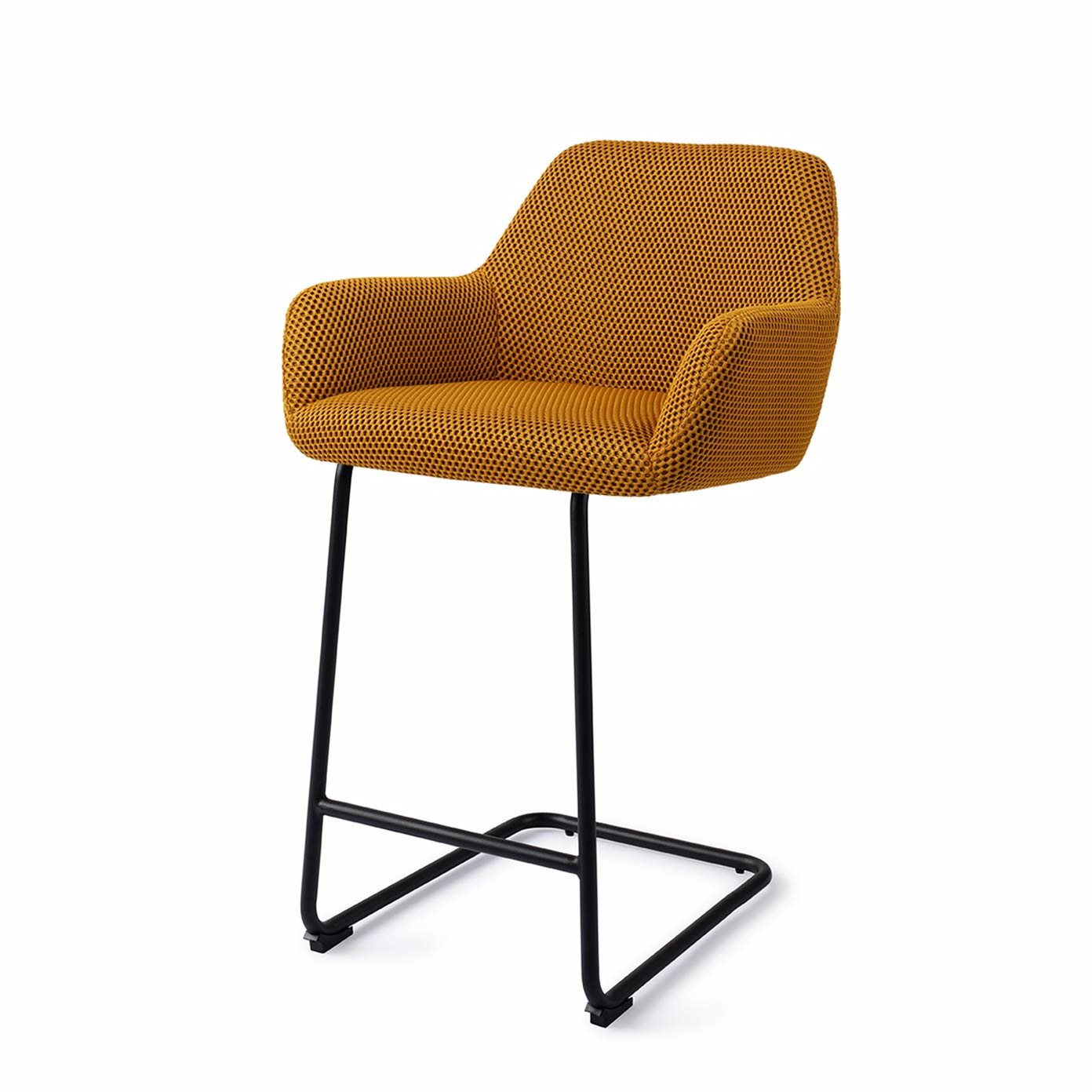 Jesper Home Hiroo Groovy Garam 3D Barkruk - Arch Black (L) - KwaliteitWonen.nl