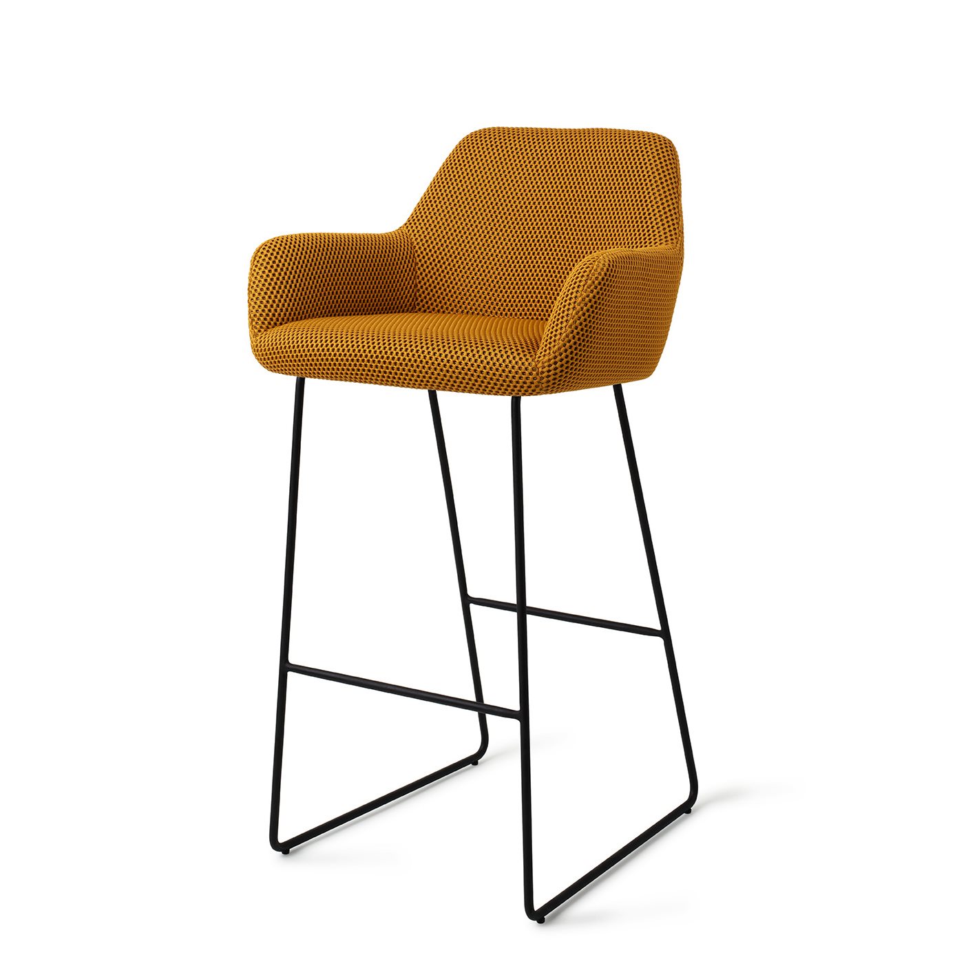 Jesper Home Hiroo Groovy Garam Barkruk - Slide Black (H) - KwaliteitWonen.nl