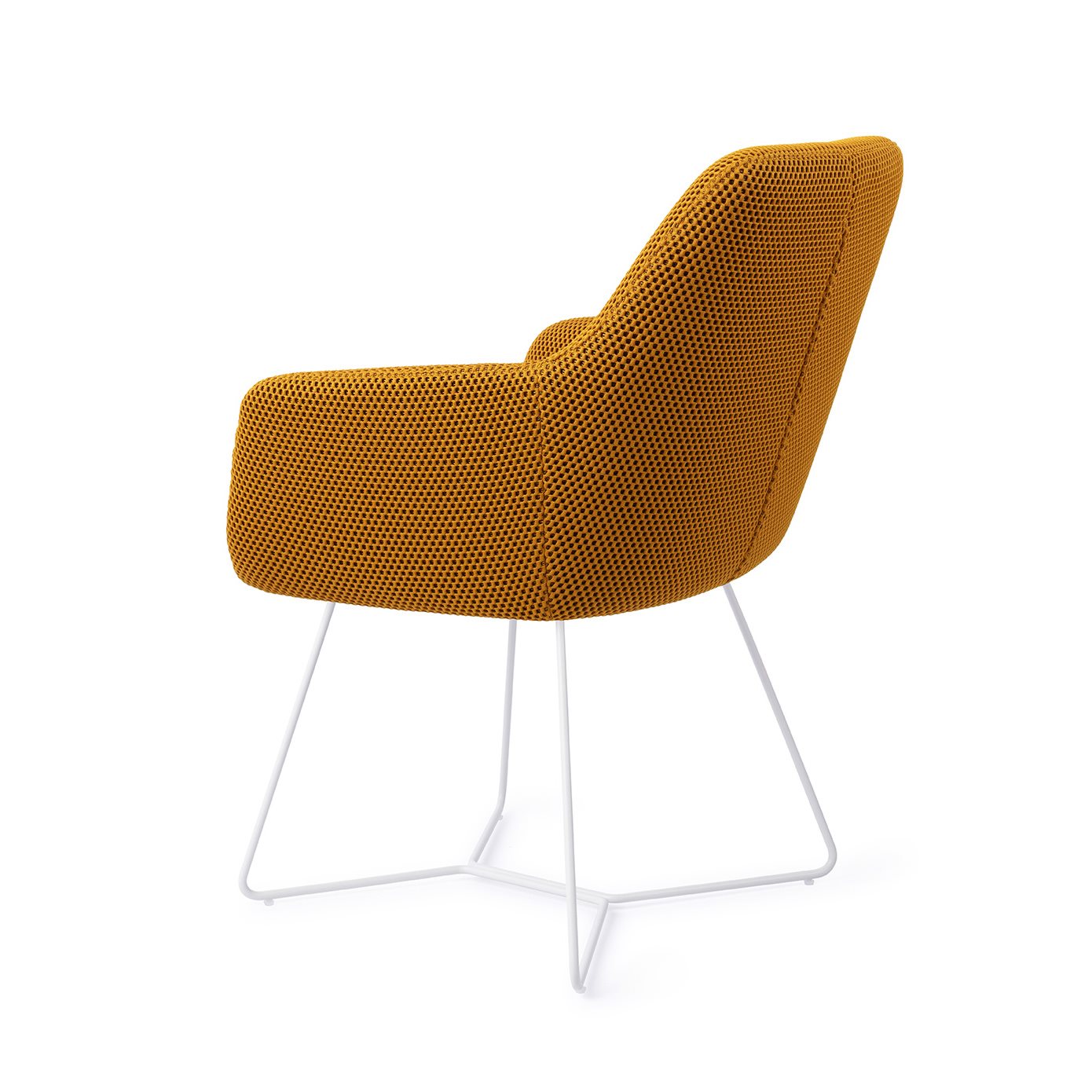 Jesper Home Hiroo Groovy Garam Eetkamerstoel - Beehive White - KwaliteitWonen.nl