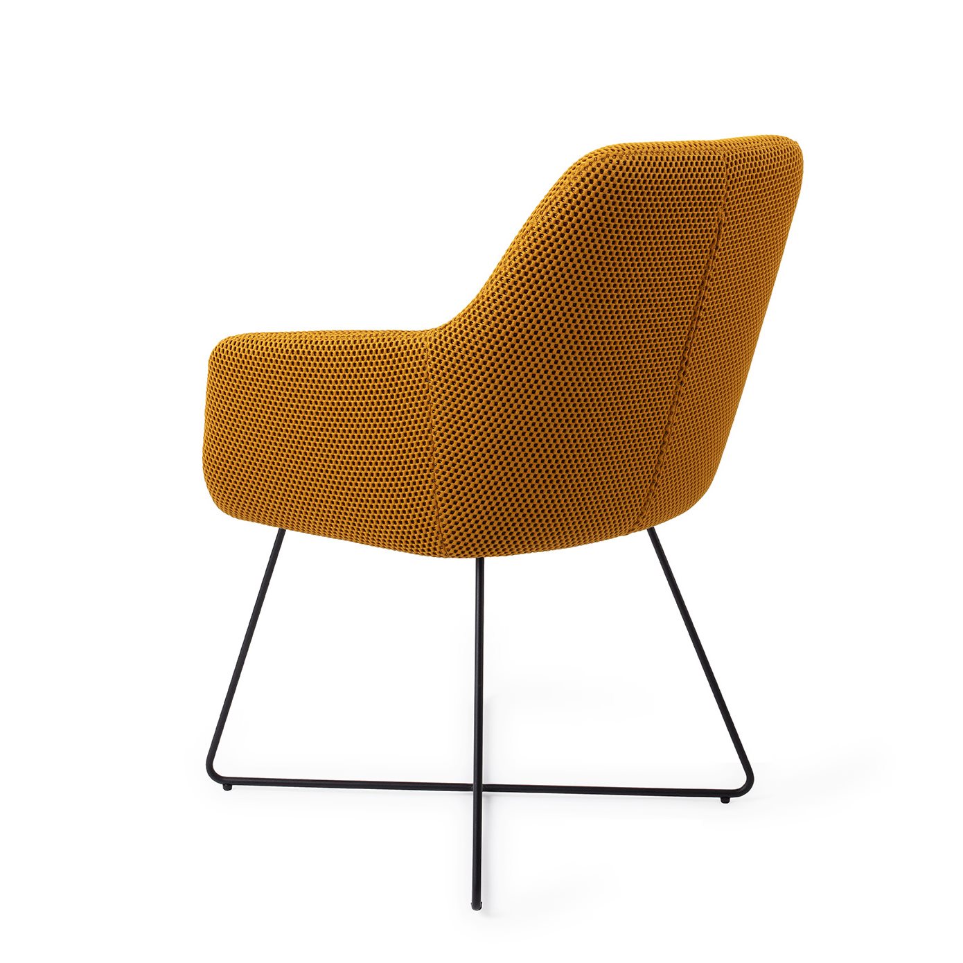 Jesper Home Hiroo Groovy Garam Eetkamerstoel - Cross Black - KwaliteitWonen.nl