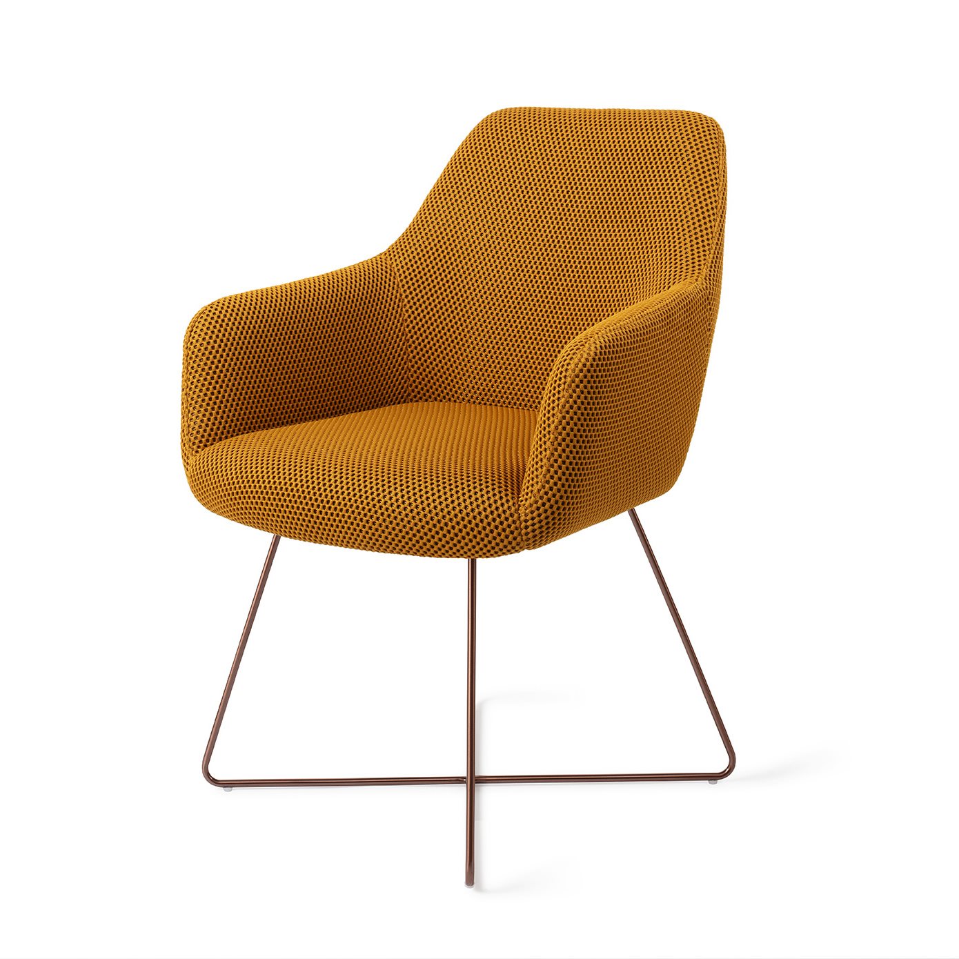 Jesper Home Hiroo Groovy Garam Eetkamerstoel - Cross Rose - KwaliteitWonen.nl