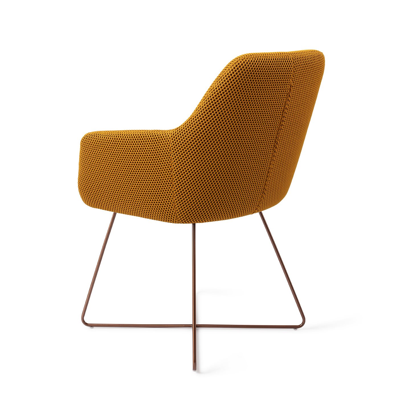 Jesper Home Hiroo Groovy Garam Eetkamerstoel - Cross Rose - KwaliteitWonen.nl