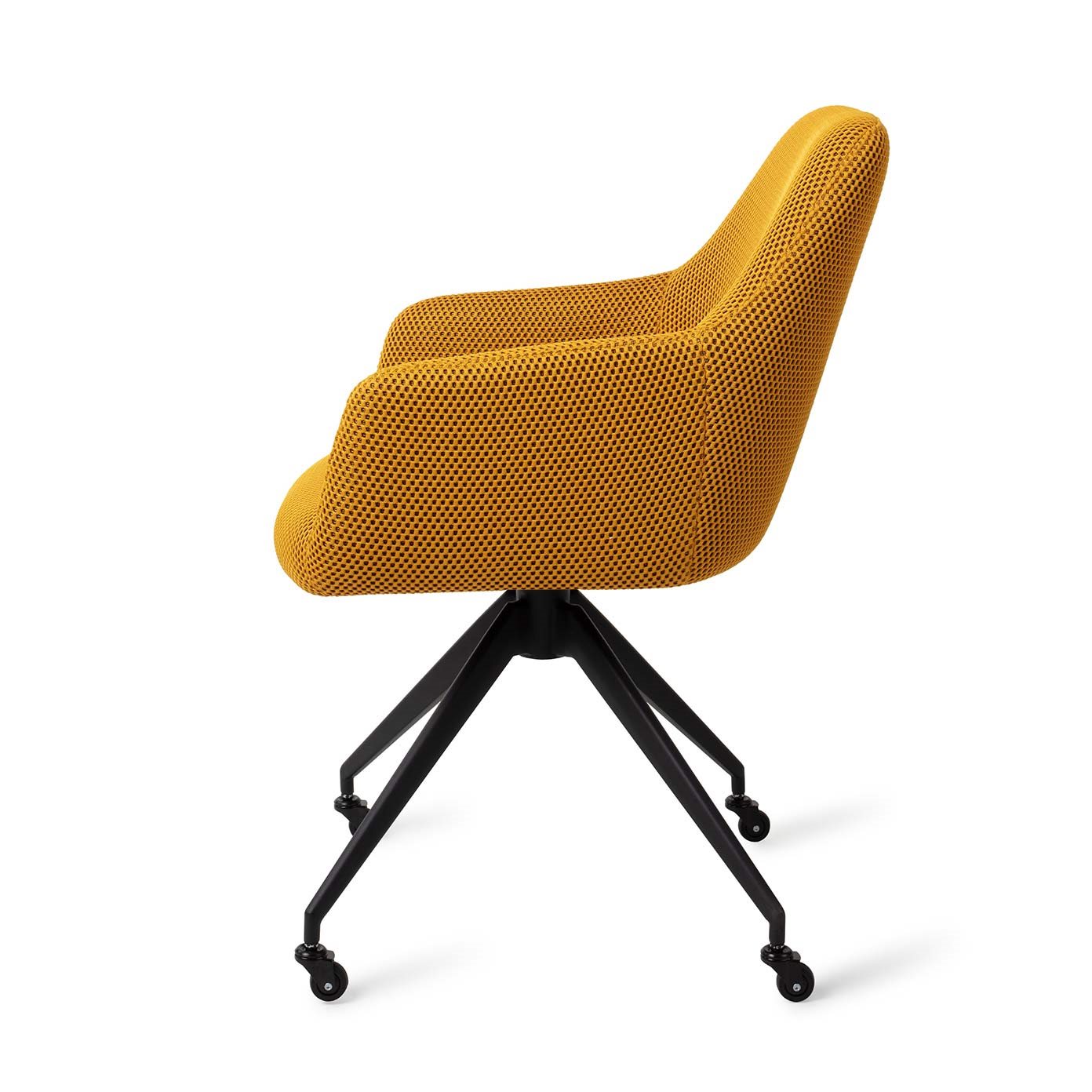 Jesper Home Hiroo Groovy Garam Eetkamerstoel - Glide Black - KwaliteitWonen.nl