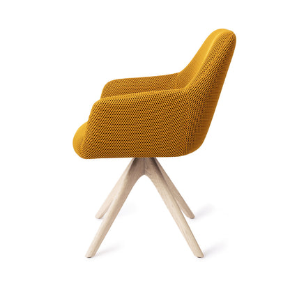 Jesper Home Hiroo Groovy Garam Eetkamerstoel - Revolve Oak Bleach - KwaliteitWonen.nl