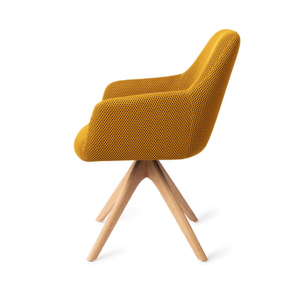 Jesper Home Hiroo Groovy Garam Eetkamerstoel - Revolve Oak Natural - KwaliteitWonen.nl