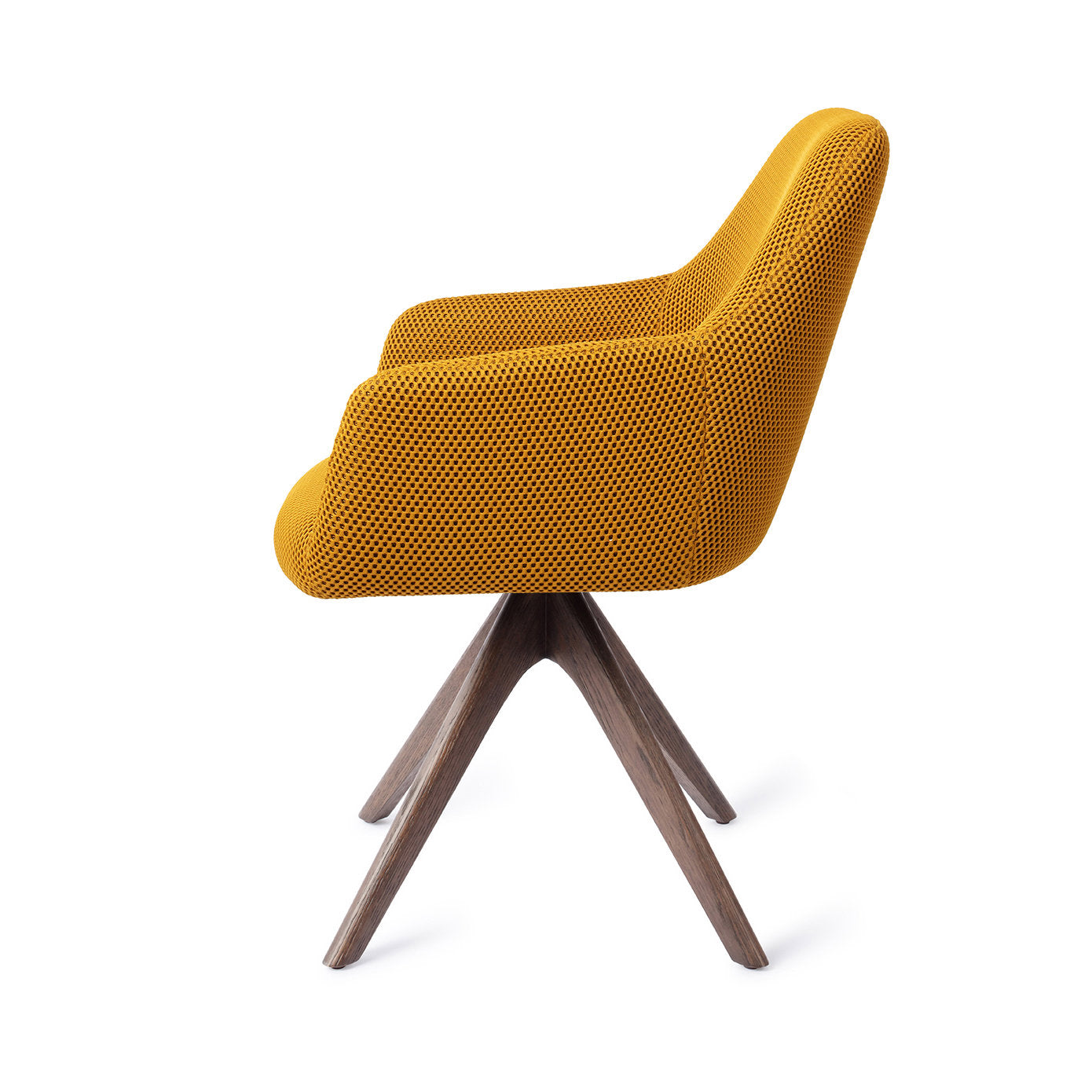 Jesper Home Hiroo Groovy Garam Eetkamerstoel - Revolve Oak Walnut - KwaliteitWonen.nl