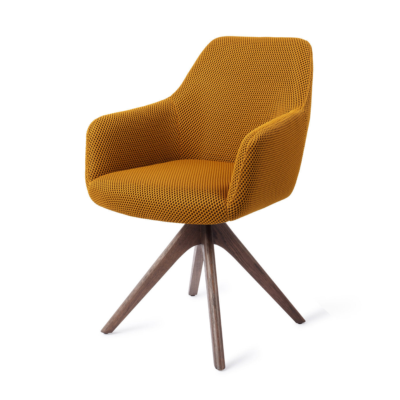 Jesper Home Hiroo Groovy Garam Eetkamerstoel - Revolve Oak Walnut - KwaliteitWonen.nl