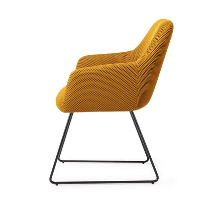 Jesper Home Hiroo Groovy Garam Eetkamerstoel - Slide Black - KwaliteitWonen.nl