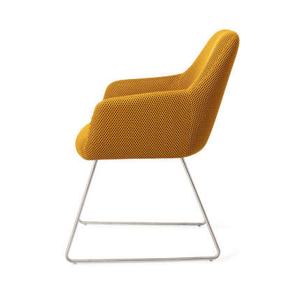 Jesper Home Hiroo Groovy Garam Eetkamerstoel - Slide Steel - KwaliteitWonen.nl