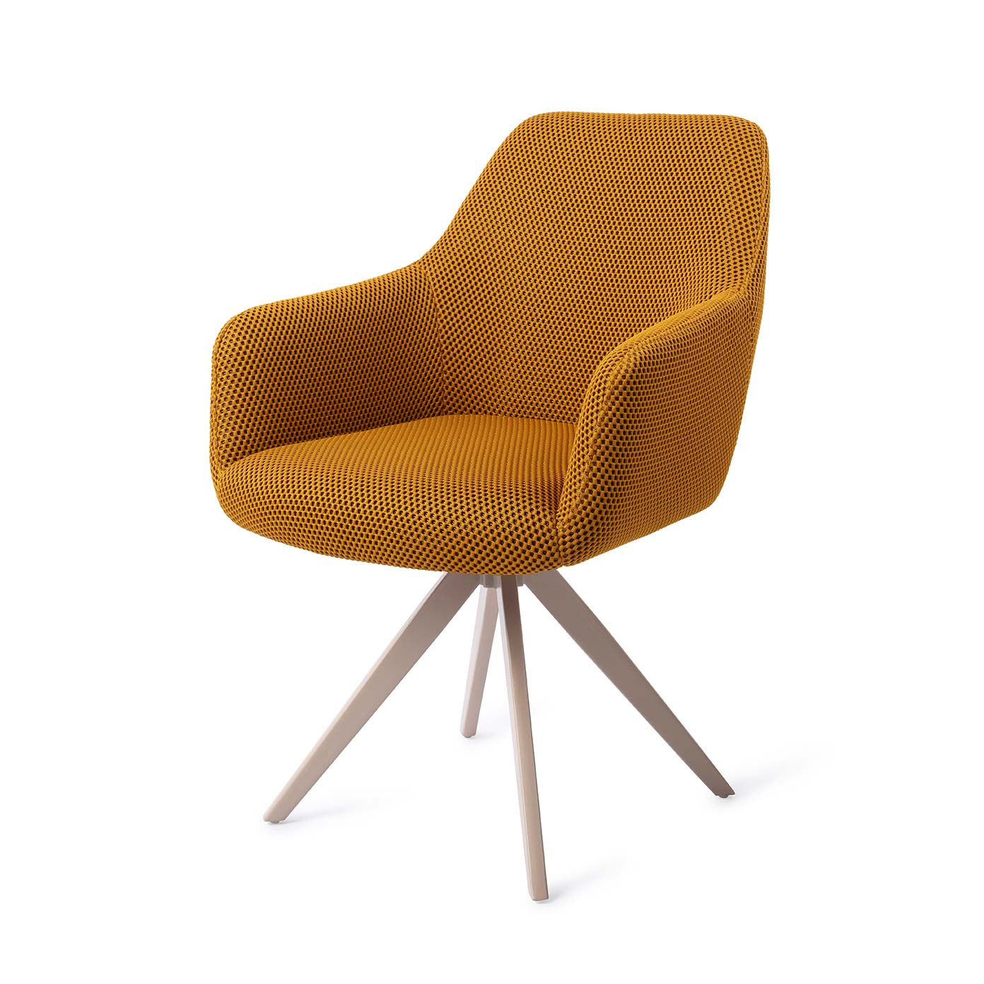 Jesper Home Hiroo Groovy Garam Eetkamerstoel - Turn Beige - KwaliteitWonen.nl