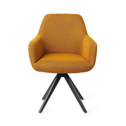Jesper Home Hiroo Groovy Garam Eetkamerstoel - Turn Black - KwaliteitWonen.nl