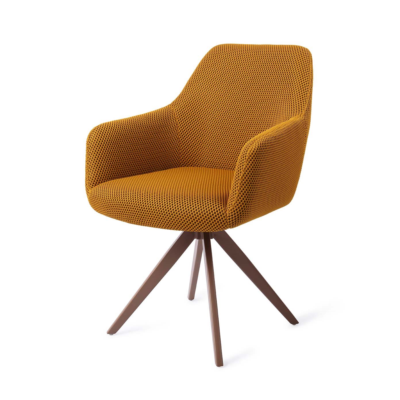 Jesper Home Hiroo Groovy Garam Eetkamerstoel - Turn Brown - KwaliteitWonen.nl