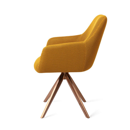 Jesper Home Hiroo Groovy Garam Eetkamerstoel - Turn Rose - KwaliteitWonen.nl