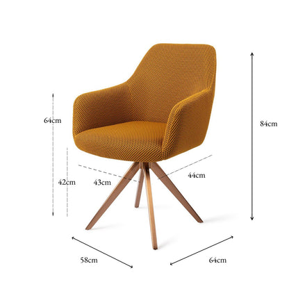 Jesper Home Hiroo Groovy Garam Eetkamerstoel - Turn Rose - KwaliteitWonen.nl