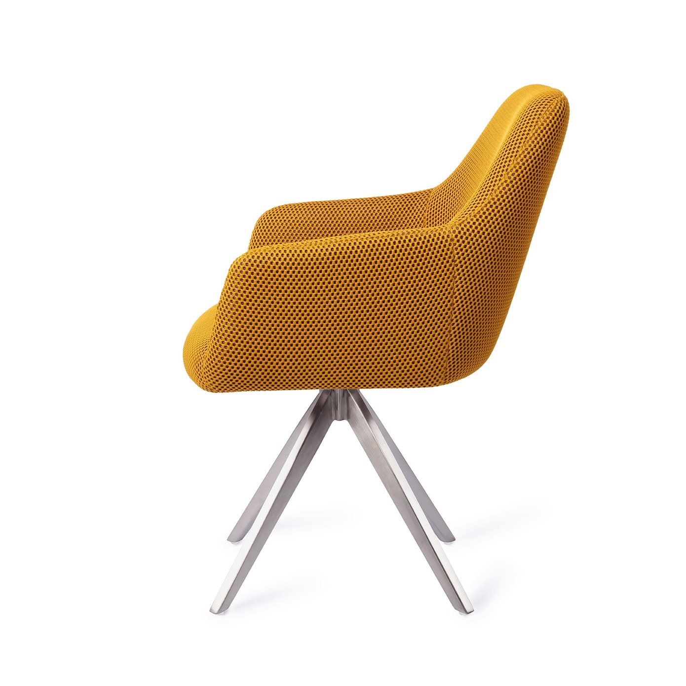 Jesper Home Hiroo Groovy Garam Eetkamerstoel - Turn Steel - KwaliteitWonen.nl