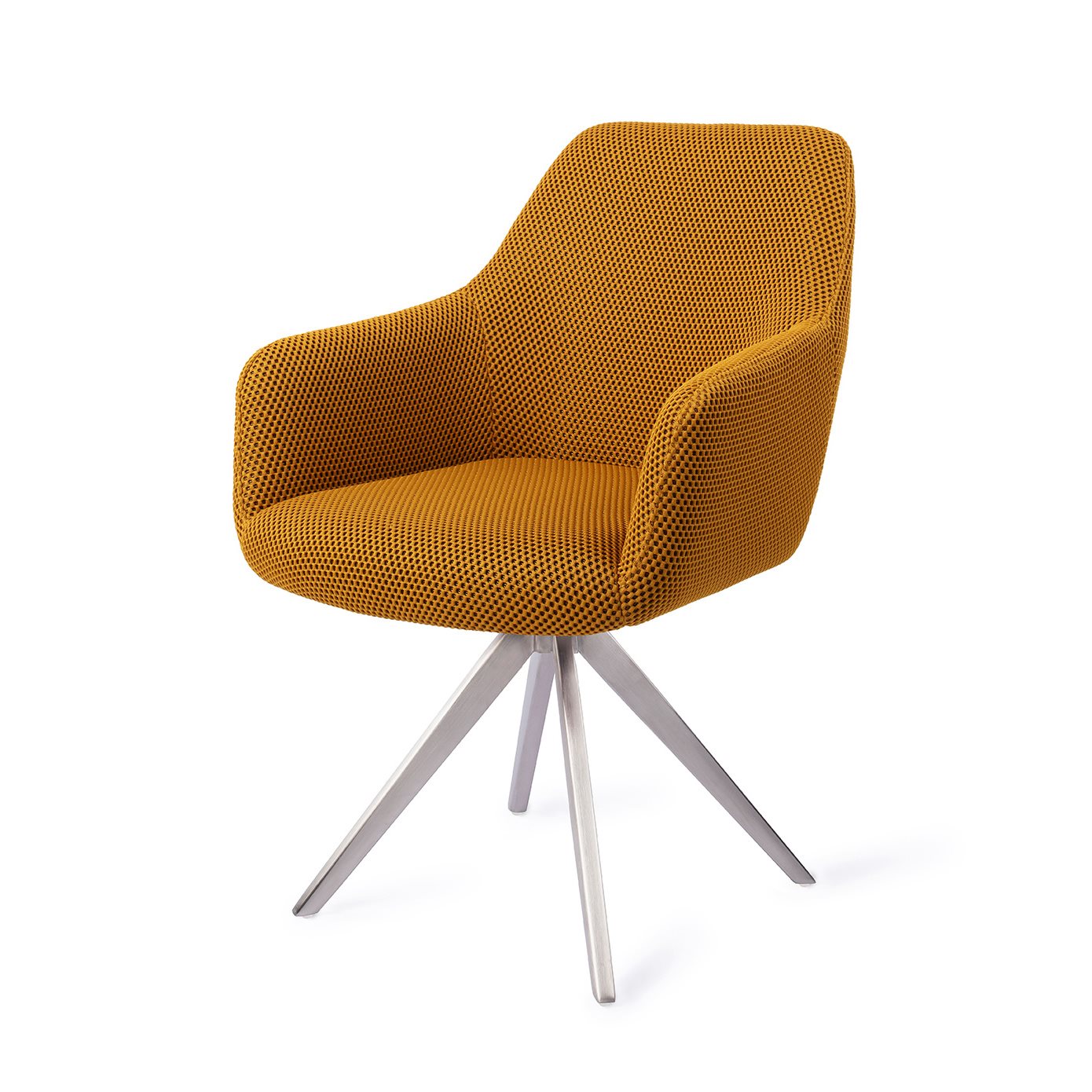 Jesper Home Hiroo Groovy Garam Eetkamerstoel - Turn Steel - KwaliteitWonen.nl