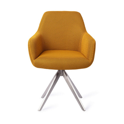 Jesper Home Hiroo Groovy Garam Eetkamerstoel - Turn Steel - KwaliteitWonen.nl