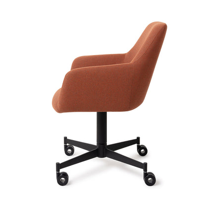 Jesper Home Hiroo Hearth Harmony Eetkamerstoel - Caster Black - KwaliteitWonen.nl
