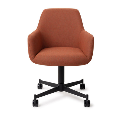 Jesper Home Hiroo Hearth Harmony Eetkamerstoel - Caster Black - KwaliteitWonen.nl