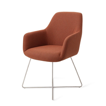 Jesper Home Hiroo Hearth Harmony Eetkamerstoel - Cross Steel - KwaliteitWonen.nl