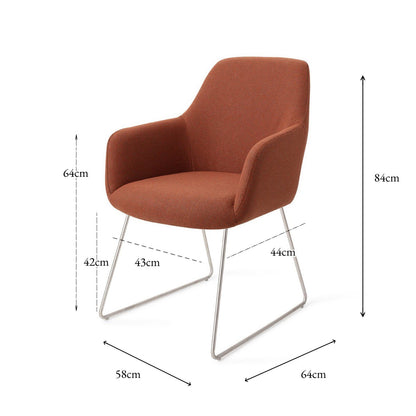 Jesper Home Hiroo Hearth Harmony Eetkamerstoel - Slide Steel - KwaliteitWonen.nl