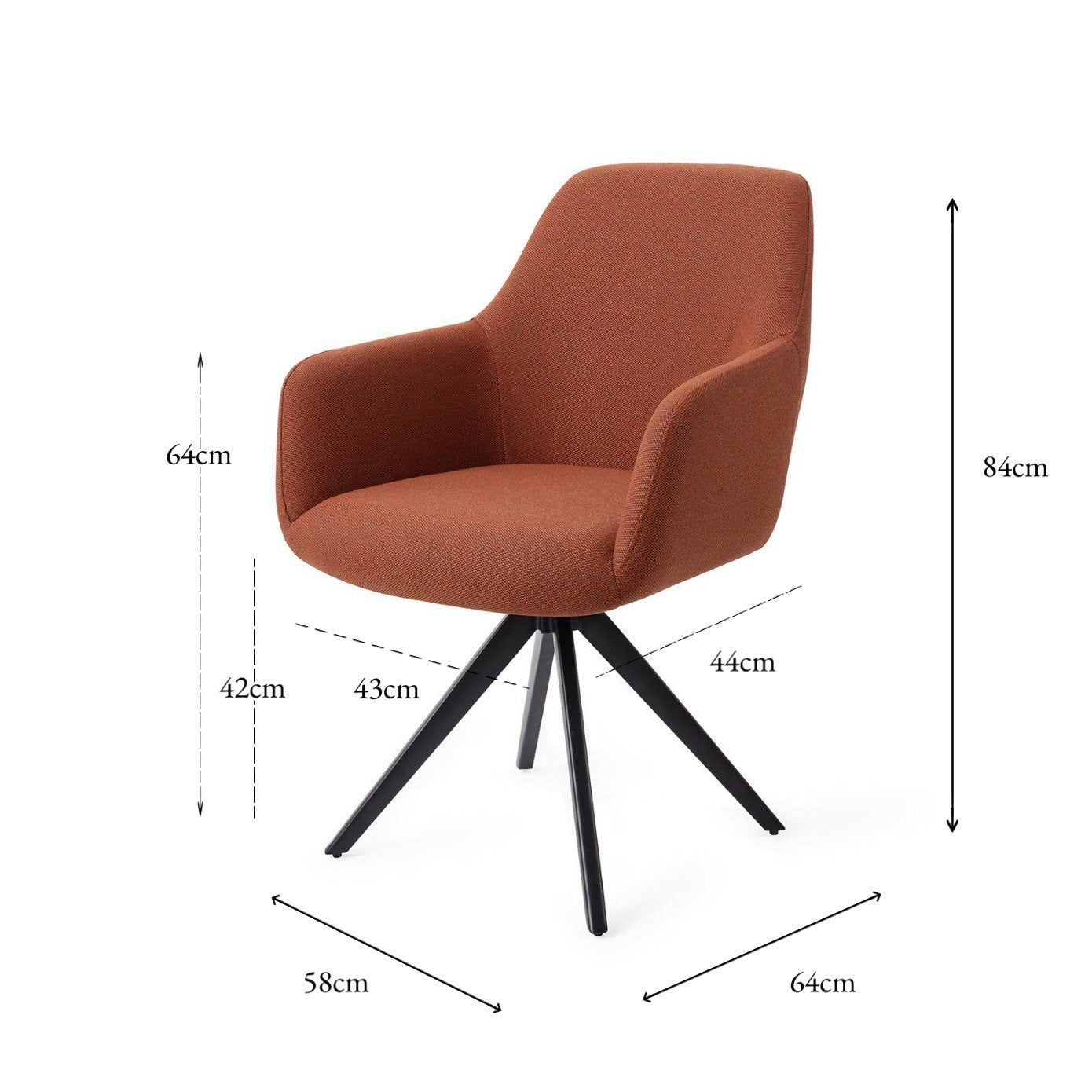 Jesper Home Hiroo Hearth Harmony Eetkamerstoel - Turn Black - KwaliteitWonen.nl