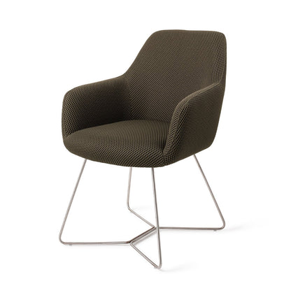 Jesper Home Hiroo Jungle Jewel Eetkamerstoel - Beehive Steel - KwaliteitWonen.nl