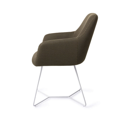 Jesper Home Hiroo Jungle Jewel Eetkamerstoel - Beehive White - KwaliteitWonen.nl