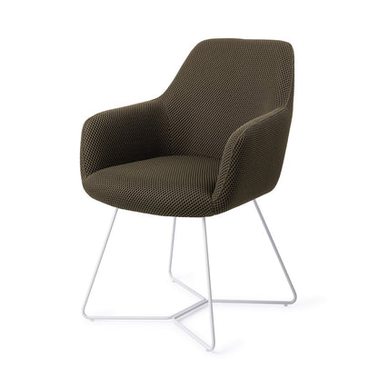 Jesper Home Hiroo Jungle Jewel Eetkamerstoel - Beehive White - KwaliteitWonen.nl