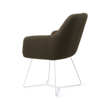 Jesper Home Hiroo Jungle Jewel Eetkamerstoel - Beehive White - KwaliteitWonen.nl