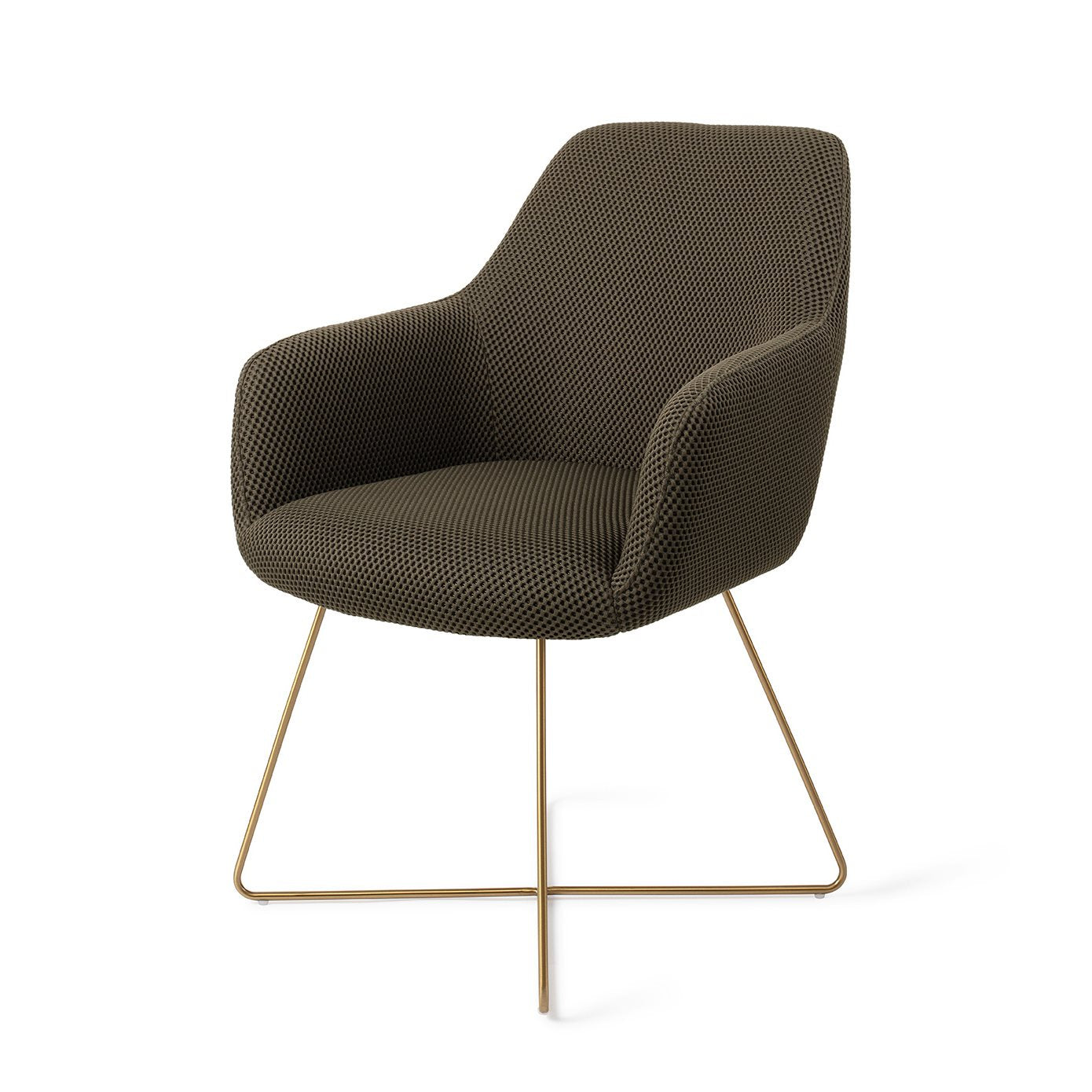 Jesper Home Hiroo Jungle Jewel Eetkamerstoel - Cross Gold - KwaliteitWonen.nl