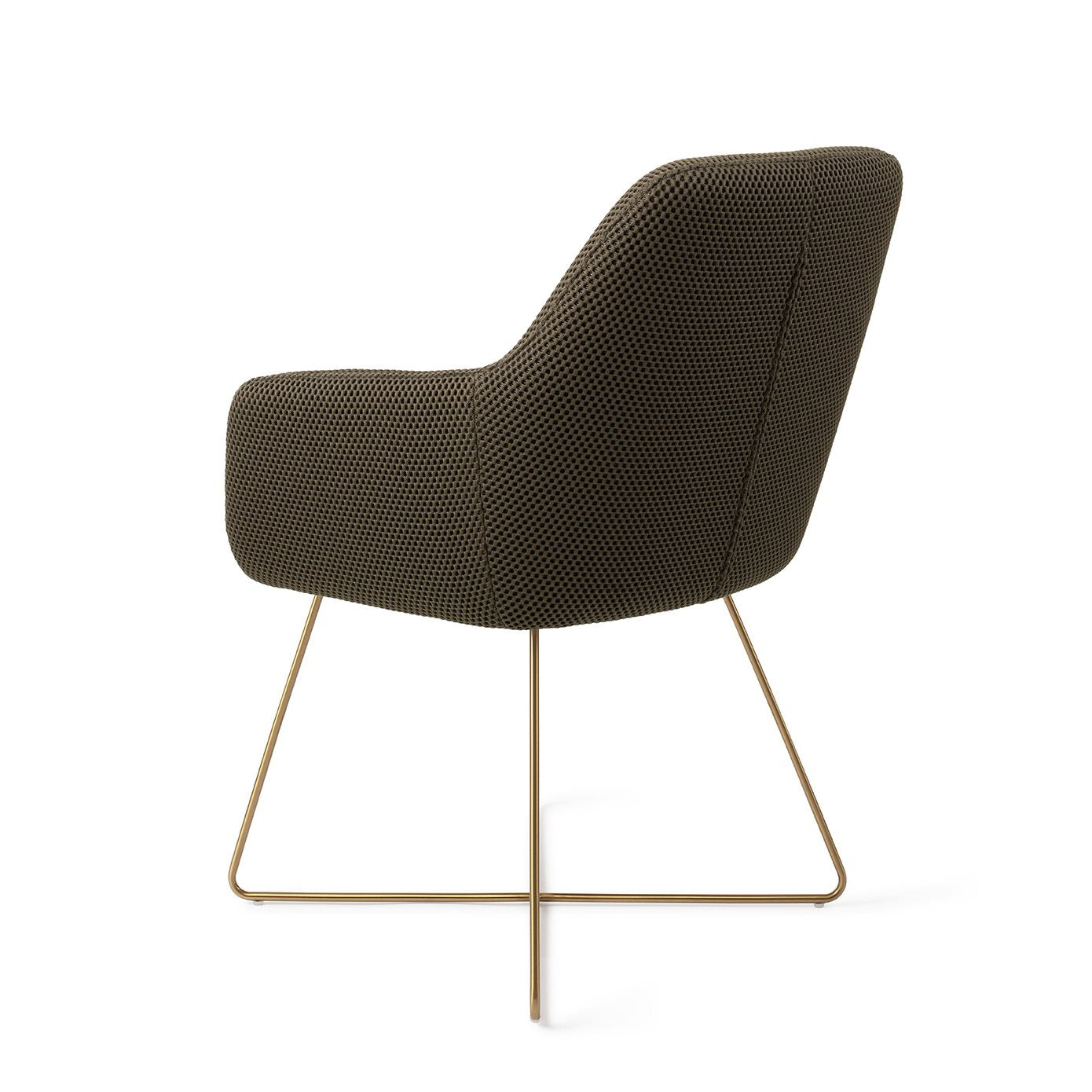 Jesper Home Hiroo Jungle Jewel Eetkamerstoel - Cross Gold - KwaliteitWonen.nl