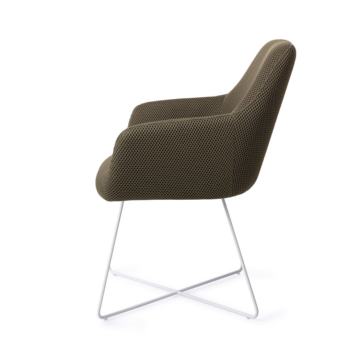 Jesper Home Hiroo Jungle Jewel Eetkamerstoel - Cross White - KwaliteitWonen.nl