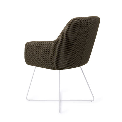 Jesper Home Hiroo Jungle Jewel Eetkamerstoel - Cross White - KwaliteitWonen.nl