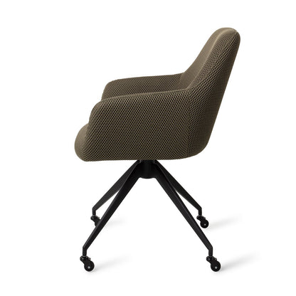 Jesper Home Hiroo Jungle Jewel Eetkamerstoel - Glide Black - KwaliteitWonen.nl