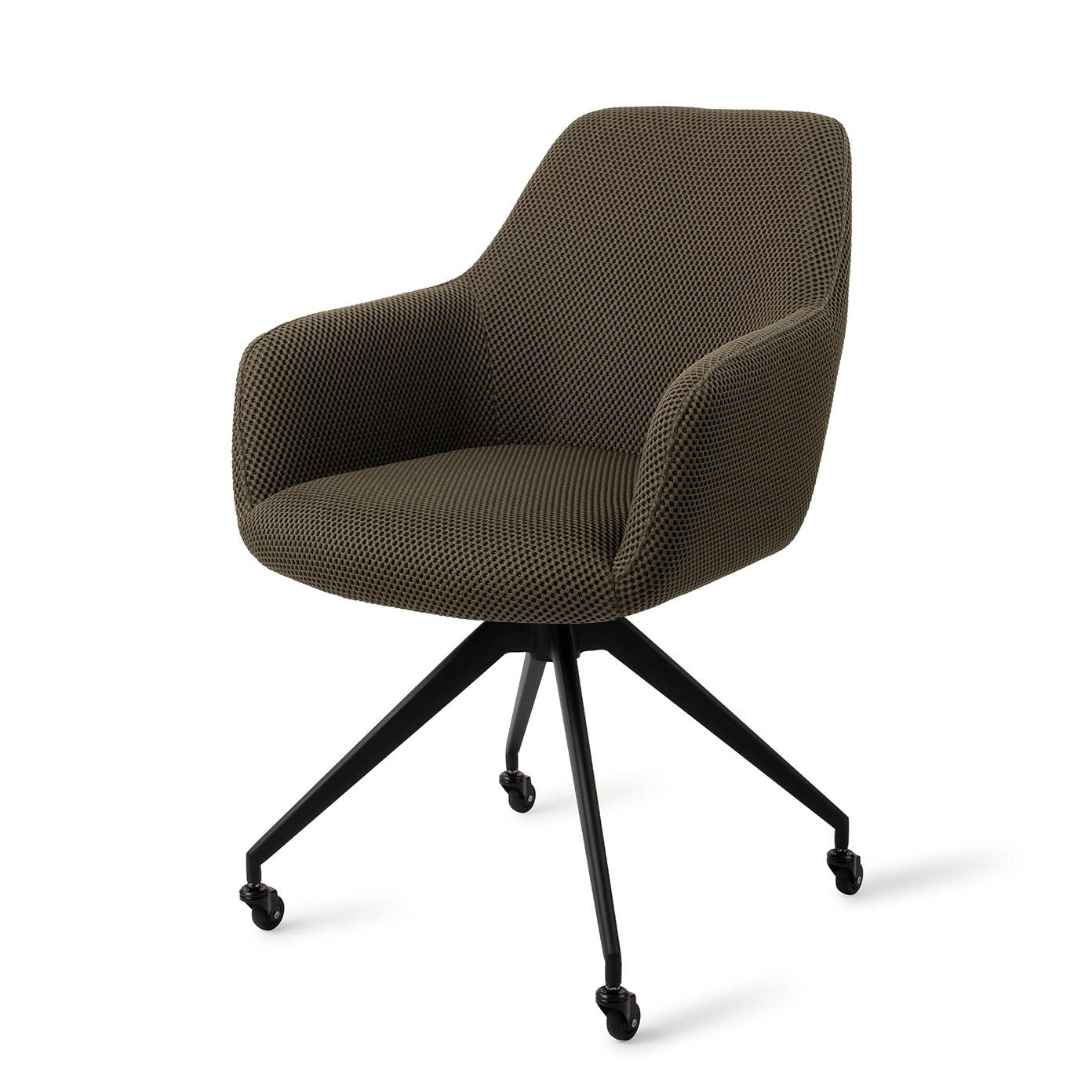 Jesper Home Hiroo Jungle Jewel Eetkamerstoel - Glide Black - KwaliteitWonen.nl