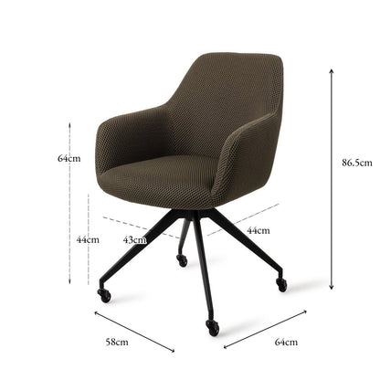 Jesper Home Hiroo Jungle Jewel Eetkamerstoel - Glide Black - KwaliteitWonen.nl
