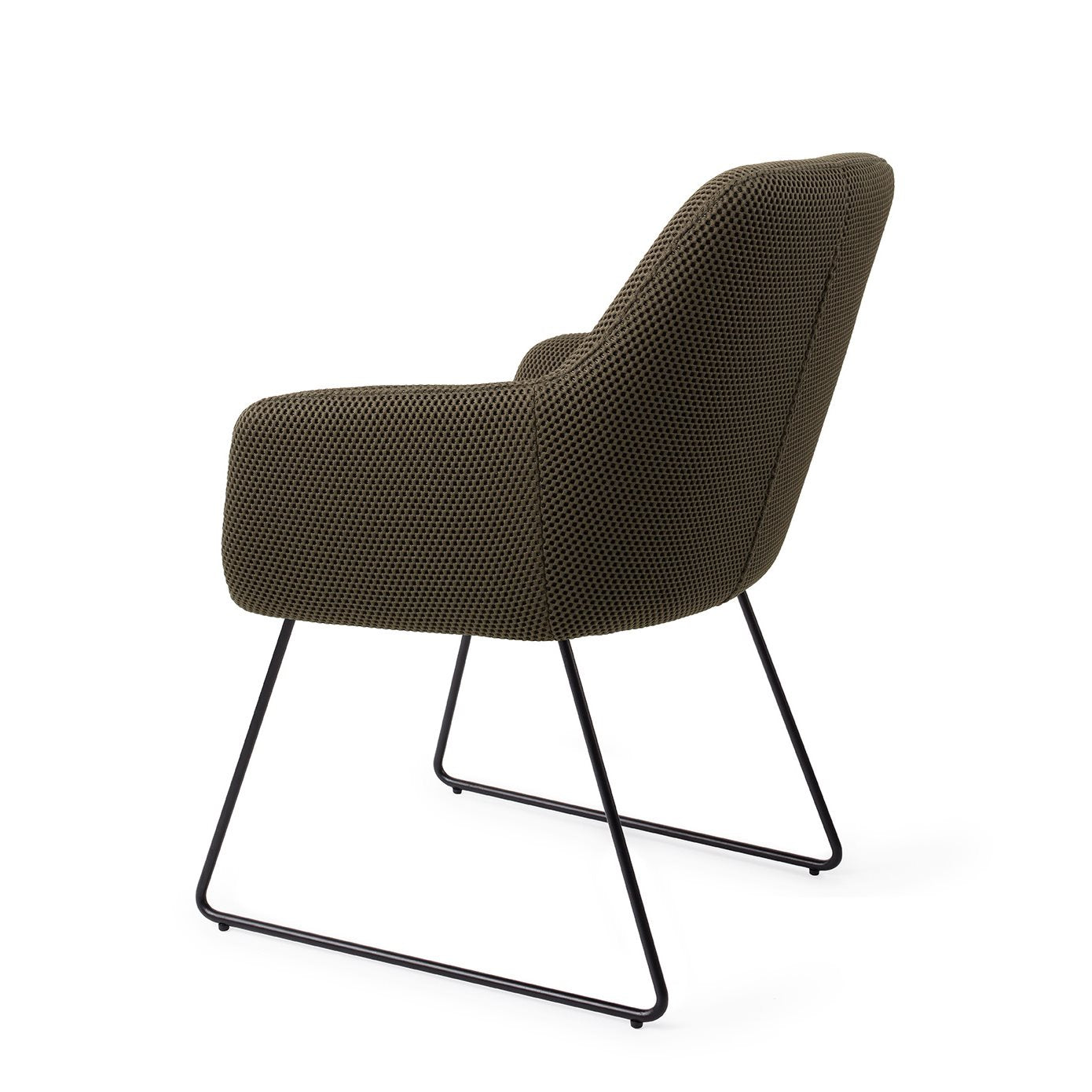 Jesper Home Hiroo Jungle Jewel Eetkamerstoel - Slide Black - KwaliteitWonen.nl